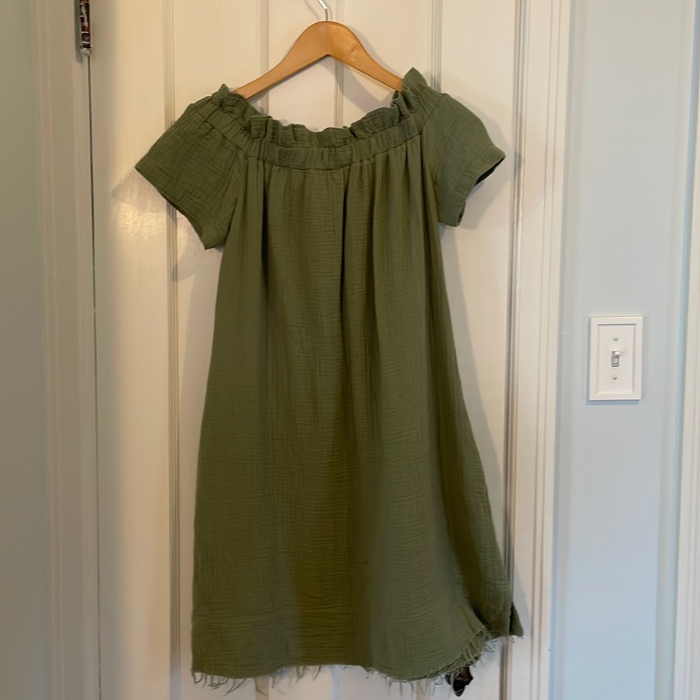 Green strapless Amado dress